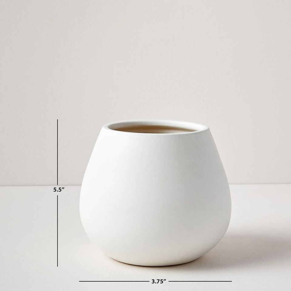 Pure White Ceramic Planters West Elm Australia